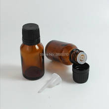 15ml Amber Glass Bottle With Water 1/2OZ Essential Oil Drop Pipette bottle Empty Brown Vials Bottles F524 2024 - buy cheap