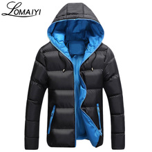 Lomaiyi moda masculina parka 2017 inverno acolchoado casaco com capuz jaqueta quente blusão masculino juventude preto casual grosso parkas, bm050 2024 - compre barato