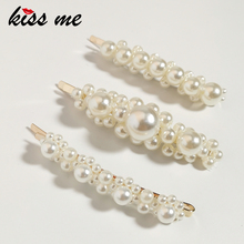 Kiss Me Elegant Simulated Pearl Barrettes Headwear Ins Style Women Hair Jewelry For Female Gift Accessories 2024 - buy cheap