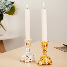 Candelabros románticos dorados, centros de mesa para boda, candelabro, soporte para fotoforo, boda, Baul, Maroc 2024 - compra barato
