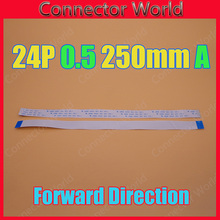 2-100PCS/LOT New FFC FPC 24pin flat flexible cable 0.5mm pitch 24 pin forward Length 250mm Width 12.5mm Ribbon 24p Flex Cable 2024 - buy cheap