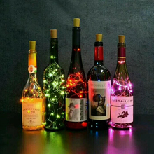 Wine Bottles Cork Copper Wire String Lighting/ 20LED Bulbs Bottle DIY Christmas Wedding Party wire indoor decoration lamp 2024 - buy cheap