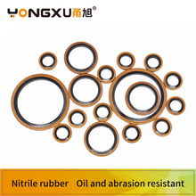 M6/M8/M10/M12/M14/M16~60mm High Press Hydralic Rubber Oil Pipe Pad Seal Gasket NBR Metal Copper Bonded Washer Oring Assortment 2024 - buy cheap