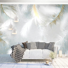 Papel tapiz de foto personalizado 3D moderno pintado a mano acuarela pluma Mural papel de pared decoración del hogar sala de estar dormitorio pared pintura 2024 - compra barato