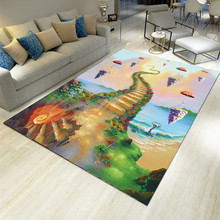 Alfombras creativas de estilo rústico para sala de estar, dormitorio, mesa de té, alfombrillas antideslizantes, alfombra de gran tamaño personalizado 2024 - compra barato