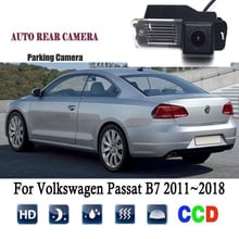 Камера заднего вида для Volkswagen VW Passat B7 2011 ~ 2018 2013 2015 2016 2017 камера заднего вида ночного видения/Лицензия 2024 - купить недорого