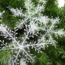 30Pcs 6cm Christmas Snow flakes White Snowflake Ornaments Holiday Christmas Tree Decortion Festival Party Home Decor 2024 - купить недорого