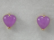 Beautiful 10mm purple heart jade cute earrings 2024 - buy cheap