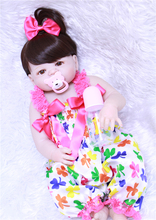 22"  Full Silicone Reborn Dolls Baby Toys for Girls Children gift baby newborn dolls Newborn babies bebe realista bonecas reborn 2024 - buy cheap