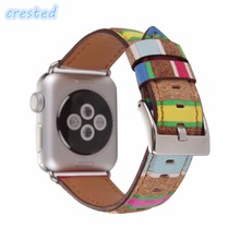 Genuine leather strap for apple watch band 42mm 38mm Accessories Vintage Style  bracelet iwatch serie 3 4 5 se 6 band 44mm 40mm 2024 - buy cheap