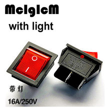 2pcs Boat Rocker Switch 16A/250V 20A/125V SPST 4 PIN 25*31mm ON/OFF with RED LED Light 2024 - buy cheap