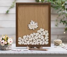 personalize names date Wedding birthday maple Tree Guest Book Customize Wedding Guest Book Alternative Drop Top Box sign in 2024 - buy cheap