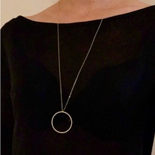 2019 New fashion Women Gold Chain Choker circle round Long Necklace Jewelry collana Bijoux Femme Joyas mujer Collier ras du cou 2024 - buy cheap