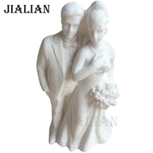 Cake fondant silicone soap mold 3D Couple Bride The Bridegroom Wedding Cake Top for Wedding cake decorating tools T0598 2024 - buy cheap