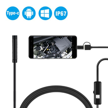 8 мм 8 светодиодов Тип C Водонепроницаемая Камера-Эндоскоп 720P для осмотра 1 м 2 м 3,5 м 5 м USB Кабельный эндоскоп бороскоп Android эндоскоп 2024 - купить недорого