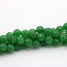 8mm Green Chalcedony Faceted Round Loose Beads DIY Stone Wholesale Handmade Women Fashion Jewelry Making 15" 2024 - buy cheap