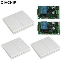 QIACHIP 433 Mhz Wireless AC 110V 220V 1CH Remote Control Switch RF Relay Receiver + RF 433Mhz 86 2 CH Wall Panel Remote Switch 2024 - buy cheap