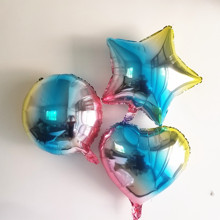 Gradient Color Balloon 18inch Foil Balloon Happy Birthday Inflatable Helium Balloons Wedding Decoration Baby Shower Supply 2024 - buy cheap