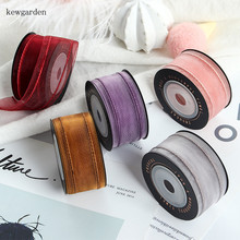 Kewgarden 25mm 38mm 1" 1.5" Voile Ribbons DIY Hair Bowknot Lace Gauze Satin Ribbon Handmade Tape Packing Riband Webbing 5 Yards 2024 - buy cheap