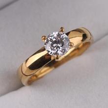 Anéis de zircônio cz 316l anel de aço inoxidável cor dourada anel de dedo para mulheres joias atacado 2024 - compre barato