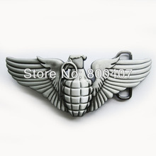 Wholesale Retail Vintage Grenades W Wings Belt Buckle BUCKLE-GU025 Brand New In Stock Free Shipping 2024 - buy cheap