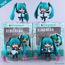 Free Shipping 4pcs Cute 4" Vocaloid Miku Band Version Boxed PVC Action Figure Model Collection Toy Gift (4pcs per set) 2024 - buy cheap
