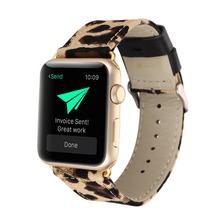 Leopard Strap for Apple Watch band 44mm 40mm iWatch band 38mm 42mm Cheetah Leather belt Bracelet Apple watch series 3 4 5 se 6 2024 - buy cheap
