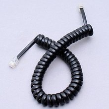 2 м черный телефонный удлинитель катушки кабель Шнур 2024 - купить недорого