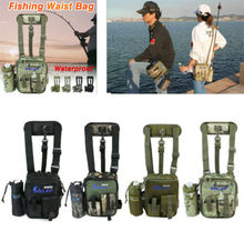Fishing Bags 2019 New Waterproof Canvas Fishing Tackle Bag Pack Waist Shoulder Lure Rod Storage Bag 2024 - buy cheap
