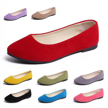 Big Size 35-43 Women Shoes Candy Color Flats Woman Loafers Faux Suede Ballet Flats Comfortable Slip on Flat Shoes zapatos mujer 2024 - buy cheap