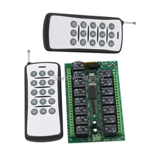 Interruptor remoto sem fio 15ch 12v, código fixo 2 transmissores 1 receptor rf interruptor de controle remoto sku: 5055