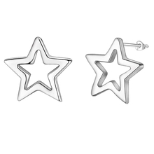 Novo pentagrama brincos banhados a prata para mulheres, joia fashion brinco/ppjhrpop calgzpia 2024 - compre barato