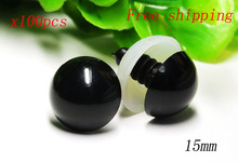 Free shipping!!! 50pairs Black Safety Eyes / Plastic Eyes / Color Black--15mm 2024 - buy cheap