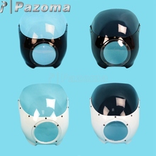 Pazoma Plastic Windshield Drag Cafe Racer Style Racing Viper 5-3/4" Headlight Wind Deflectors Fairing Screen Windscreen 2024 - buy cheap