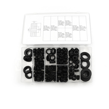 180pcs/pack Dia Panel Mount Hole Black Cable Hose Pipe Plastic Harness Protective Snap Bushing Grommet 2024 - buy cheap