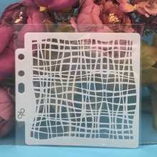 1Pcs 13cm Mesh Net Design DIY Layering Stencils Painting Scrapbook Coloring Embossing Album Decorative Paper Card Template 2024 - buy cheap