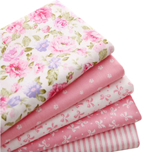 5 uds 40cm * 50cm Rosa 100% de tela de algodón para coser grasa cuarto Patchwork tejido tela para muñeca Tilda ropa de cama para niños 2024 - compra barato