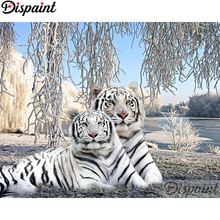 Dispaint Completo Quadrado/Rodada Broca 5D DIY Pintura Diamante "Animal tiger" Bordado Ponto Cruz 3D Decoração Da Sua Casa a12058 2024 - compre barato