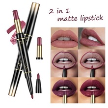 Pudaier Brand Matte Lipstick 16 Colors Cosmetics Waterproof Double Ended Long Lasting Nude Red Matte Lips Liner Pencil #278875 2024 - buy cheap