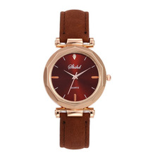 Reloj de pulsera clásico de cuarzo para mujer, con cabeza de rombo, banda de cuero PU esmerilado, informal, novedad 2024 - compra barato