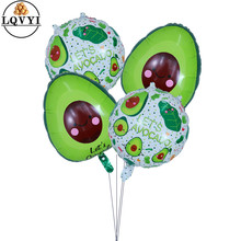 4 шт воздушные шары из алюминиевой фольги с рисунком авокадо овальные круглые майларовые гелиевые шары воздушные шары украшения для дня рождения 2024 - купить недорого