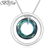 BAFFIN-collares de doble círculo de alta calidad, Gargantilla de cristal hecha con Elementos Swarovski, joyería de moda para mujer 2024 - compra barato