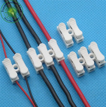 100 x 3p Spring led connector wire with no welding no screws cable clamp Terminal Block 3 Way Easy Fit for led strip 2024 - buy cheap