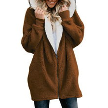 Winter Thicken Warm Faux Fur Coat  Fashion Women Hooded Soft Fleece Zipper Jackets Female Casual Outwear Coat Plus Size 5X 2024 - buy cheap