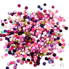 100pcs Mixed Resin Flower Decoration Crafts Flatback Cabochon Embellishments For Scrapbooking Accessories Fit Nail Art Sticker 2024 - купить недорого