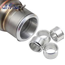 Sclmotos- 60mm to 51mm Convertor Adapter Stainless Steel Motorcycle Exhaust Connector Motorbike Connecting Link Down Pipes Race 2024 - buy cheap
