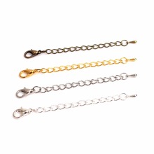 6pcs/lot  80mm Necklace Bracelet Extended&Extension Jewelry Chains/Tail Extender Chain Drops With Lobster Clasps DIY Findings 2024 - buy cheap