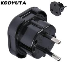 KOOYUTA Universal Travel UK to EU Euro Plug AC Power Charger Adapter Converter Socket Power Plug Adaptor Connector Black color 2024 - buy cheap