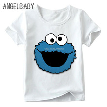 Baby Boys/Girls Sesame Street COOKIE MONSTER Print T shirt Summer Children Cartoon Tops Kids Funny T-shirt,ooo2412 2024 - buy cheap