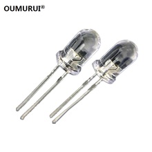 F5 díodo redondo de led de alto brilho 5mm, luz curta emissora de perna, luz amarela 586-589nm 0.06w 2.0-2.2v 20ma 1000 peças, frete grátis